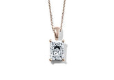 Radiant Diamond Pendant in Rose Gold